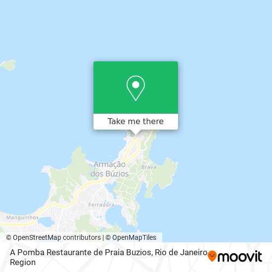 Mapa A Pomba Restaurante de Praia Buzios