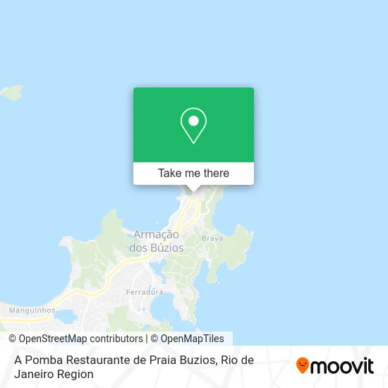 A Pomba Restaurante de Praia Buzios map