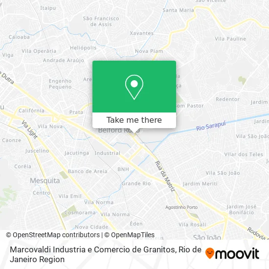 Marcovaldi Industria e Comercio de Granitos map