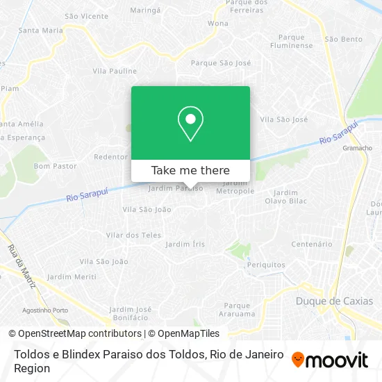 Toldos e Blindex Paraiso dos Toldos map