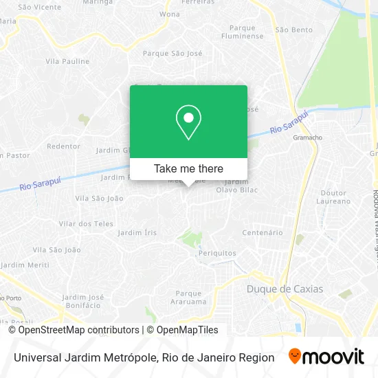 Universal Jardim Metrópole map
