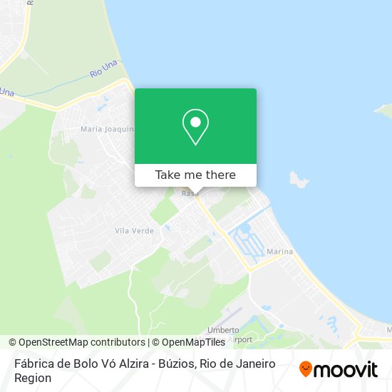 Mapa Fábrica de Bolo Vó Alzira - Búzios