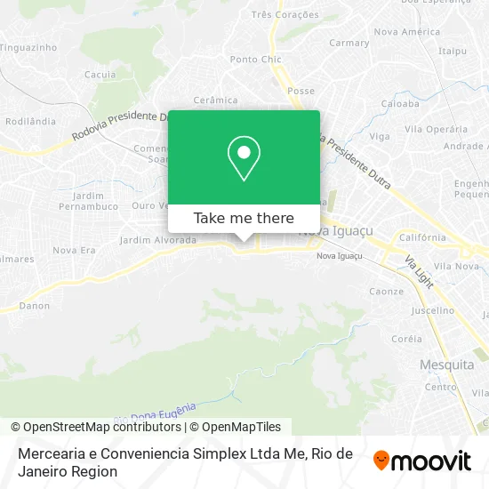 Mercearia e Conveniencia Simplex Ltda Me map