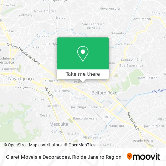 Claret Moveis e Decoracoes map