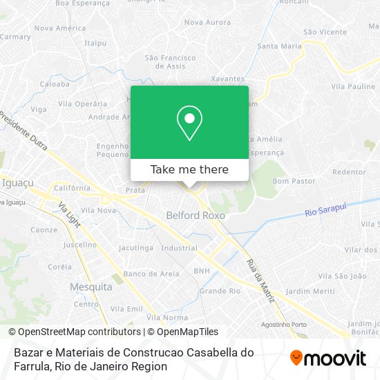 Bazar e Materiais de Construcao Casabella do Farrula map