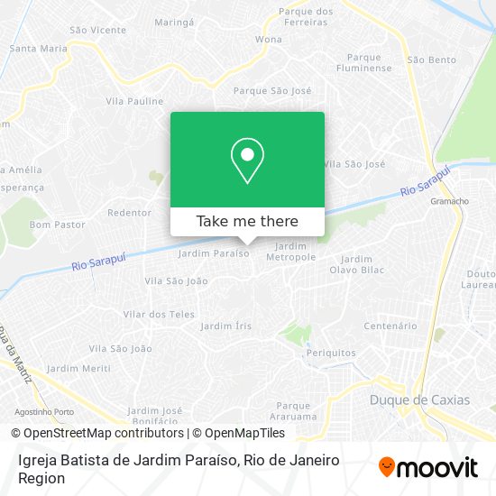 Mapa Igreja Batista de Jardim Paraíso