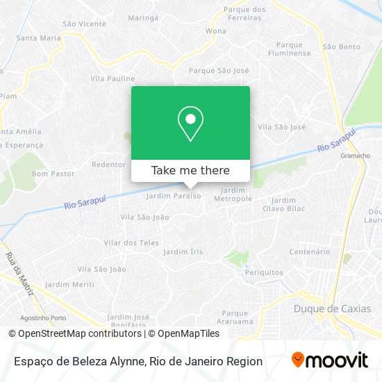Espaço de Beleza Alynne map