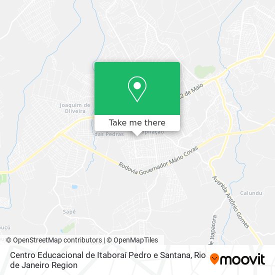 Mapa Centro Educacional de Itaboraí Pedro e Santana