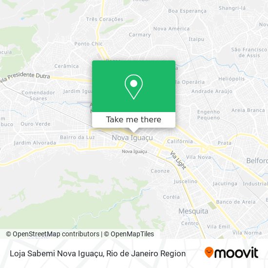 Loja Sabemi Nova Iguaçu map