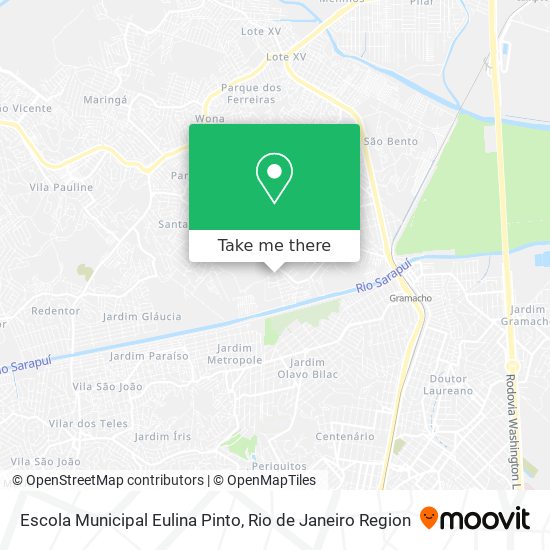 Mapa Escola Municipal Eulina Pinto
