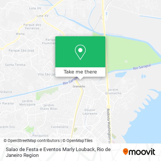 Mapa Salao de Festa e Eventos Marly Louback