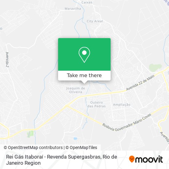 Rei Gás Itaboraí - Revenda Supergasbras map