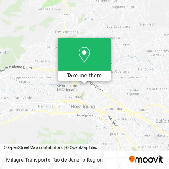 Milagre Transporte map