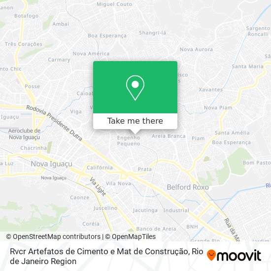 Rvcr Artefatos de Cimento e Mat de Construção map