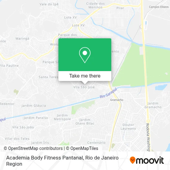 Academia Body Fitness Pantanal map