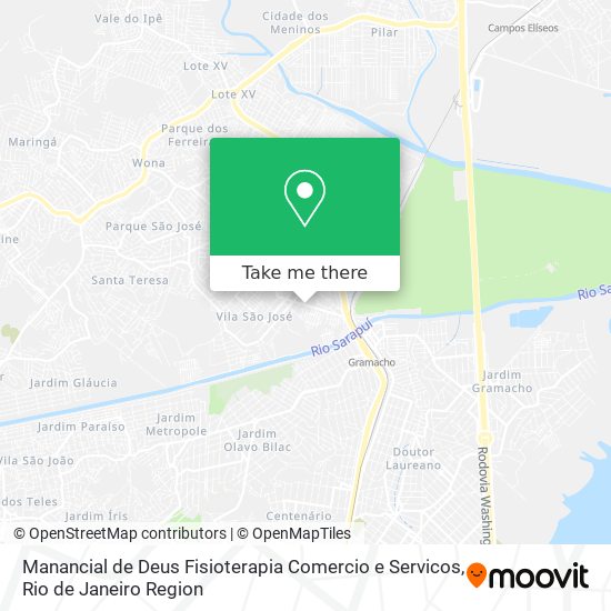 Manancial de Deus Fisioterapia Comercio e Servicos map