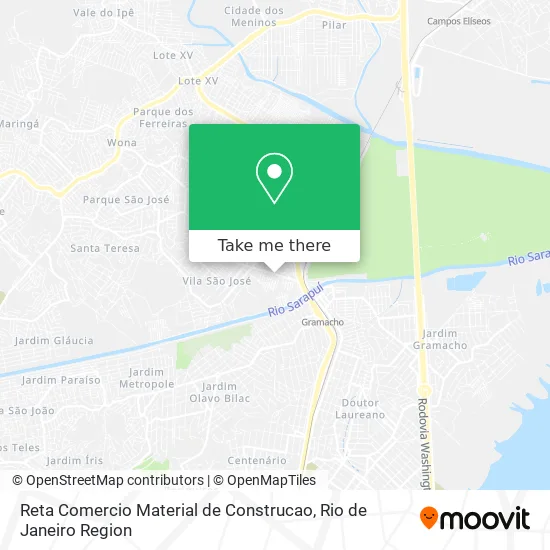 Reta Comercio Material de Construcao map
