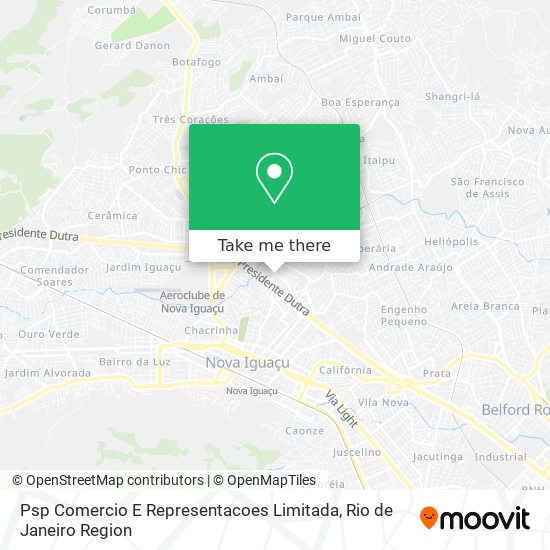 Psp Comercio E Representacoes Limitada map