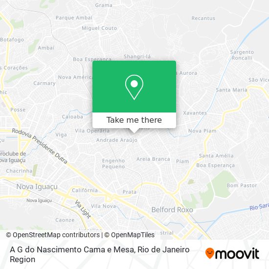 A G do Nascimento Cama e Mesa map