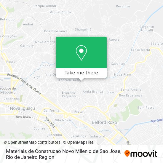 Materiais de Construcao Novo Milenio de Sao Jose map