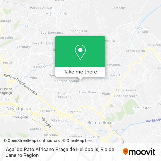 Açaí do Pato Africano Praça de Heliópolis map