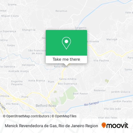 Mapa Menick Revendedora de Gas