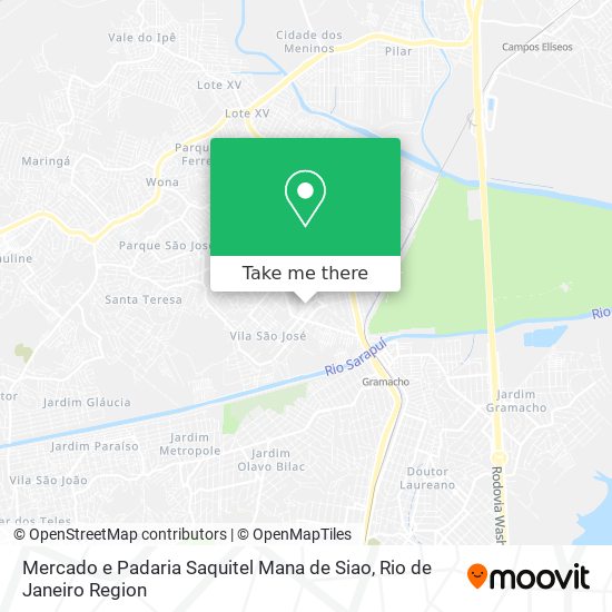 Mercado e Padaria Saquitel Mana de Siao map