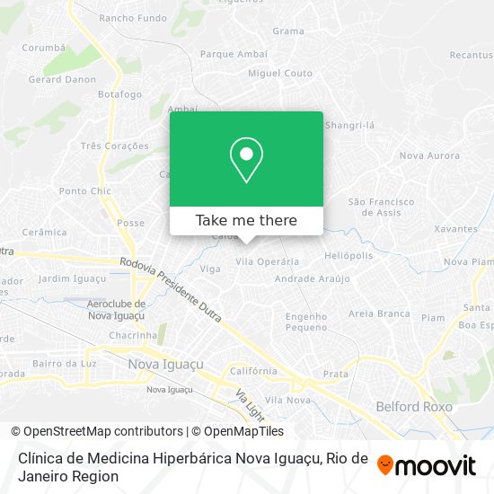 Clínica de Medicina Hiperbárica Nova Iguaçu map