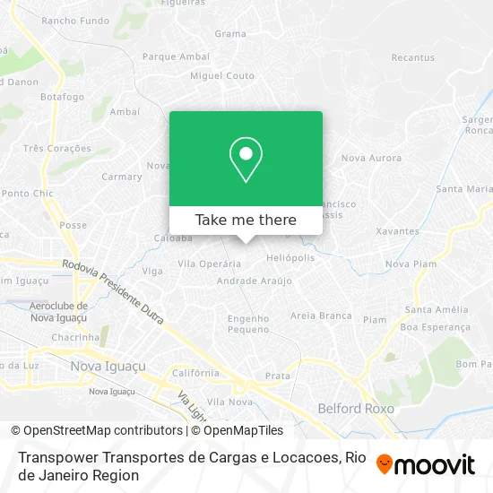 Transpower Transportes de Cargas e Locacoes map