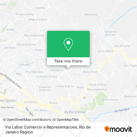 Via Labor Comercio e Representacoes map