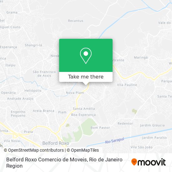 Mapa Belford Roxo Comercio de Moveis