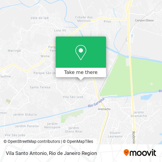 Vila Santo Antonio map