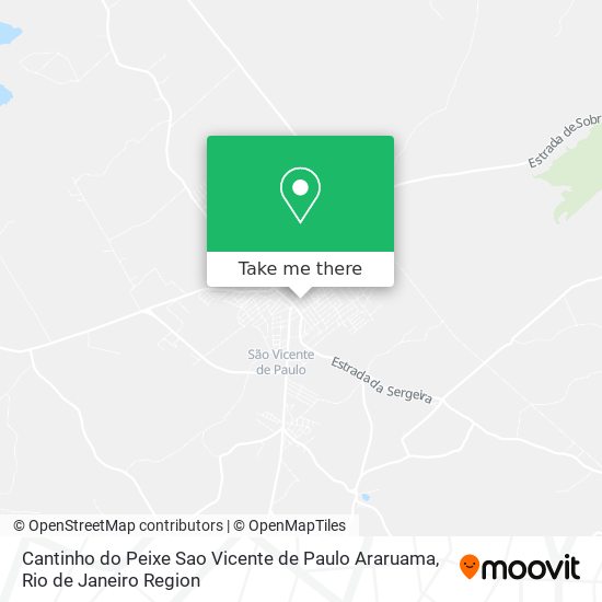Cantinho do Peixe Sao Vicente de Paulo Araruama map