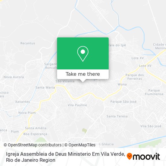 Igreja Assembleia de Deus Ministerio Em Vila Verde map