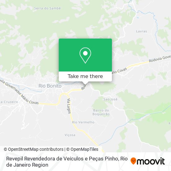 Mapa Revepil Revendedora de Veículos e Peças Pinho