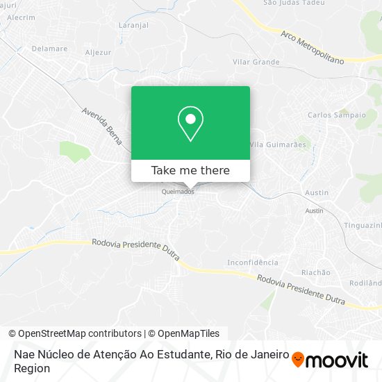 Nae Núcleo de Atenção Ao Estudante map