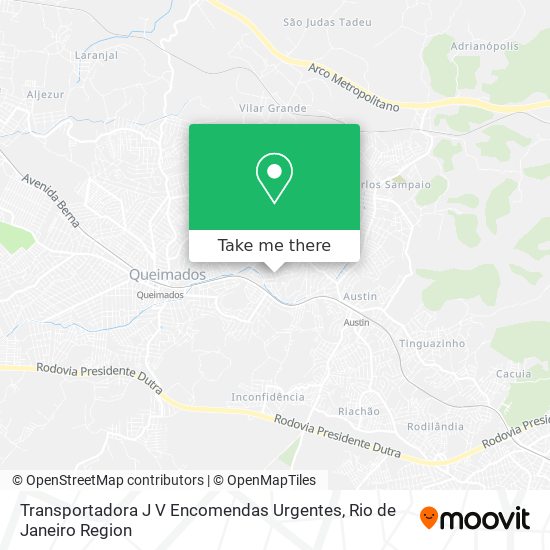 Transportadora J V Encomendas Urgentes map
