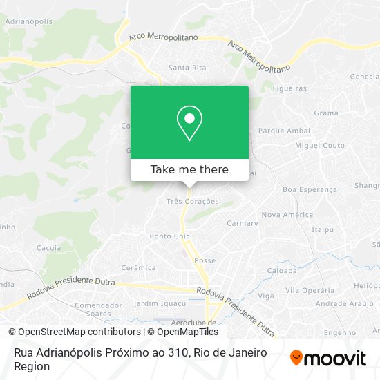 Mapa Rua Adrianópolis Próximo ao 310