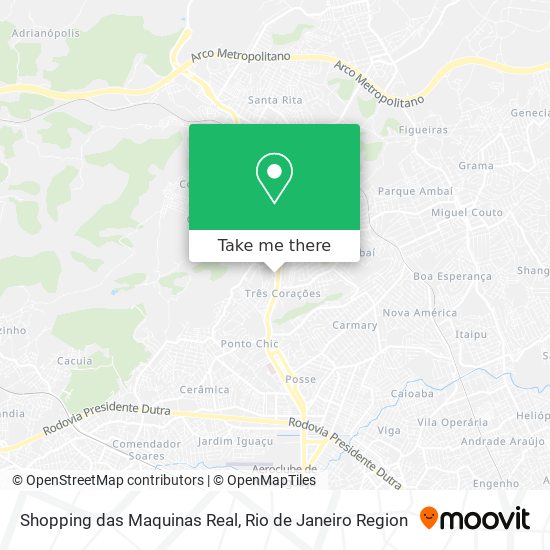 Shopping das Maquinas Real map