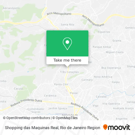 Shopping das Maquinas Real map