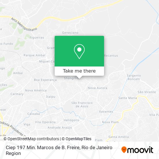 Ciep 197 Min. Marcos de B. Freire map