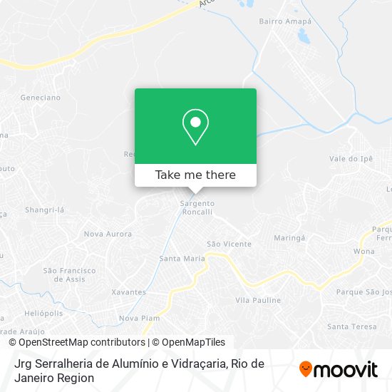 Mapa Jrg Serralheria de Alumínio e Vidraçaria