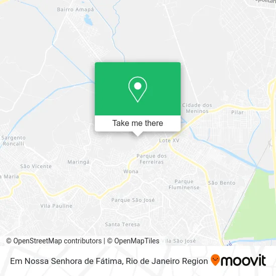 Em Nossa Senhora de Fátima map