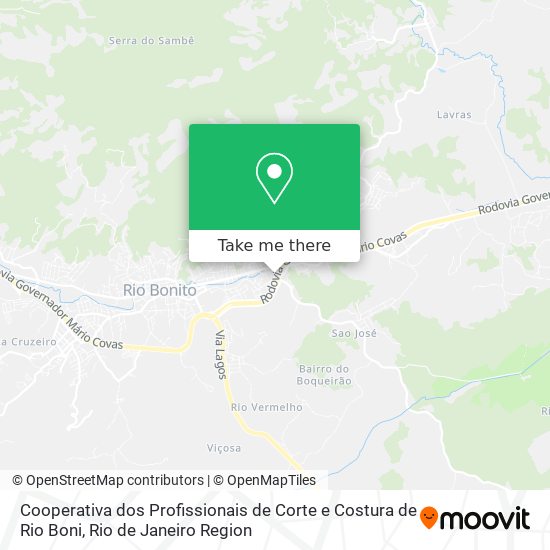 Mapa Cooperativa dos Profissionais de Corte e Costura de Rio Boni