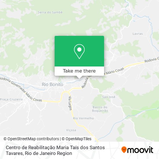 Mapa Centro de Reabilitação Maria Taís dos Santos Tavares