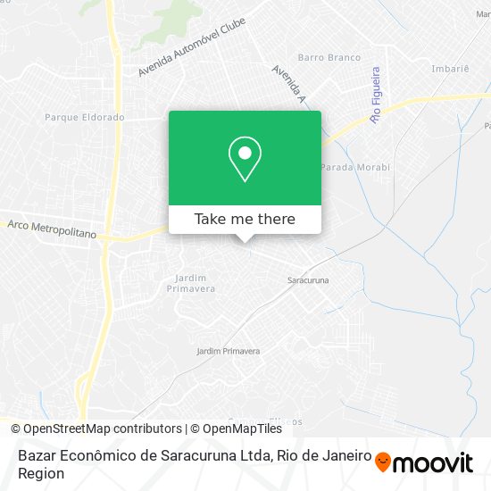 Mapa Bazar Econômico de Saracuruna Ltda