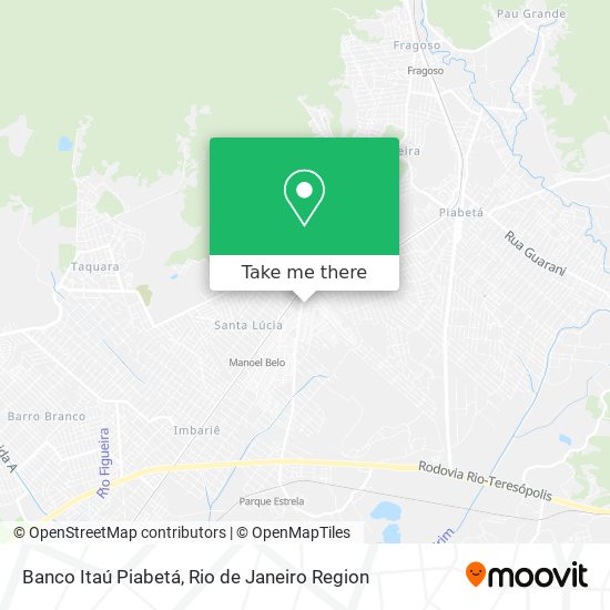 Mapa Banco Itaú Piabetá