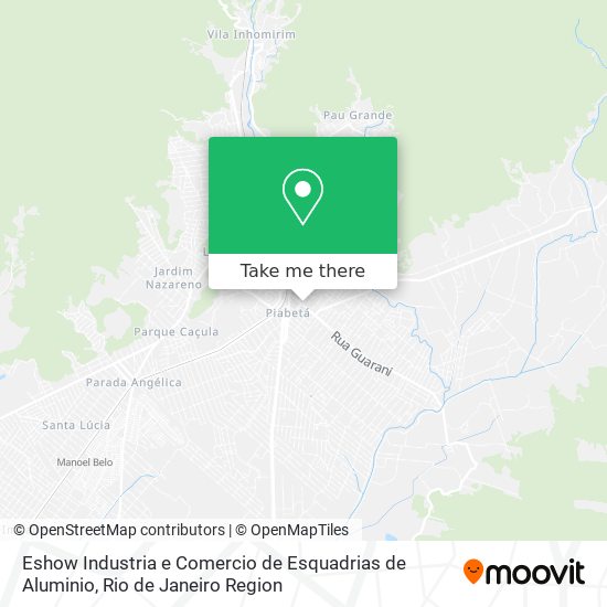 Mapa Eshow Industria e Comercio de Esquadrias de Aluminio