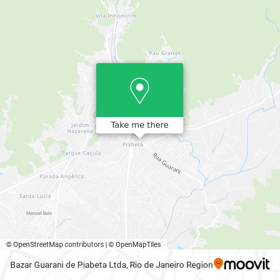 Mapa Bazar Guarani de Piabeta Ltda