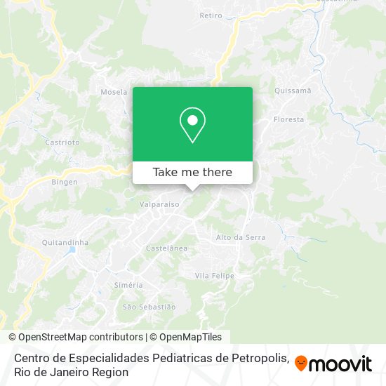 Centro de Especialidades Pediatricas de Petropolis map